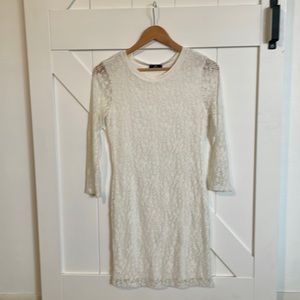 Lolly White Lace Dress with lining size XS
